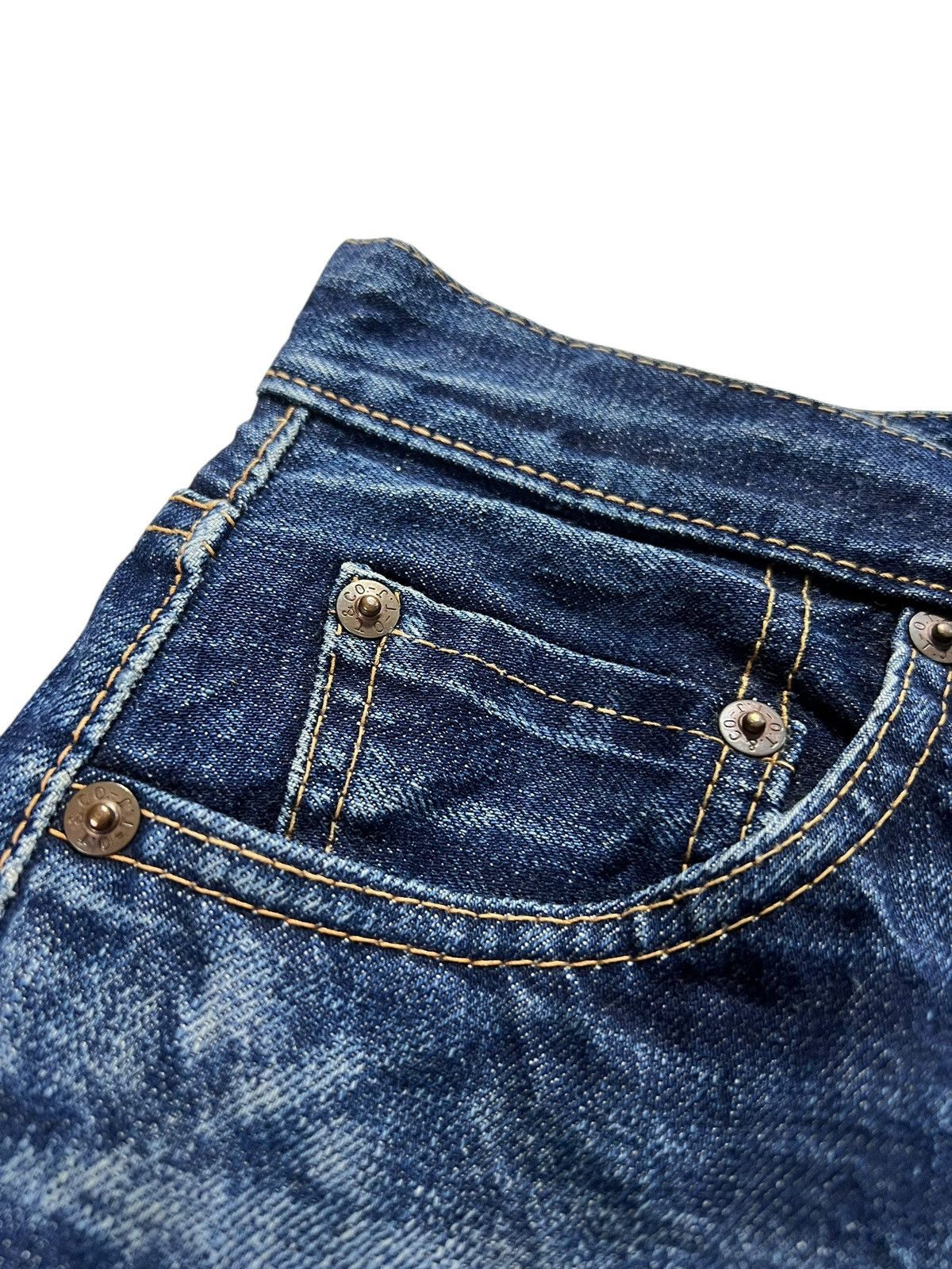 If Six Was Nine × Japanese Brand × Le Grande Bleu (L.G.B.) VINTAGE 90’S CANTON SELVEDGE DISTRESSED JEANS Size US 26 / EU 42 - 9 Thumbnail