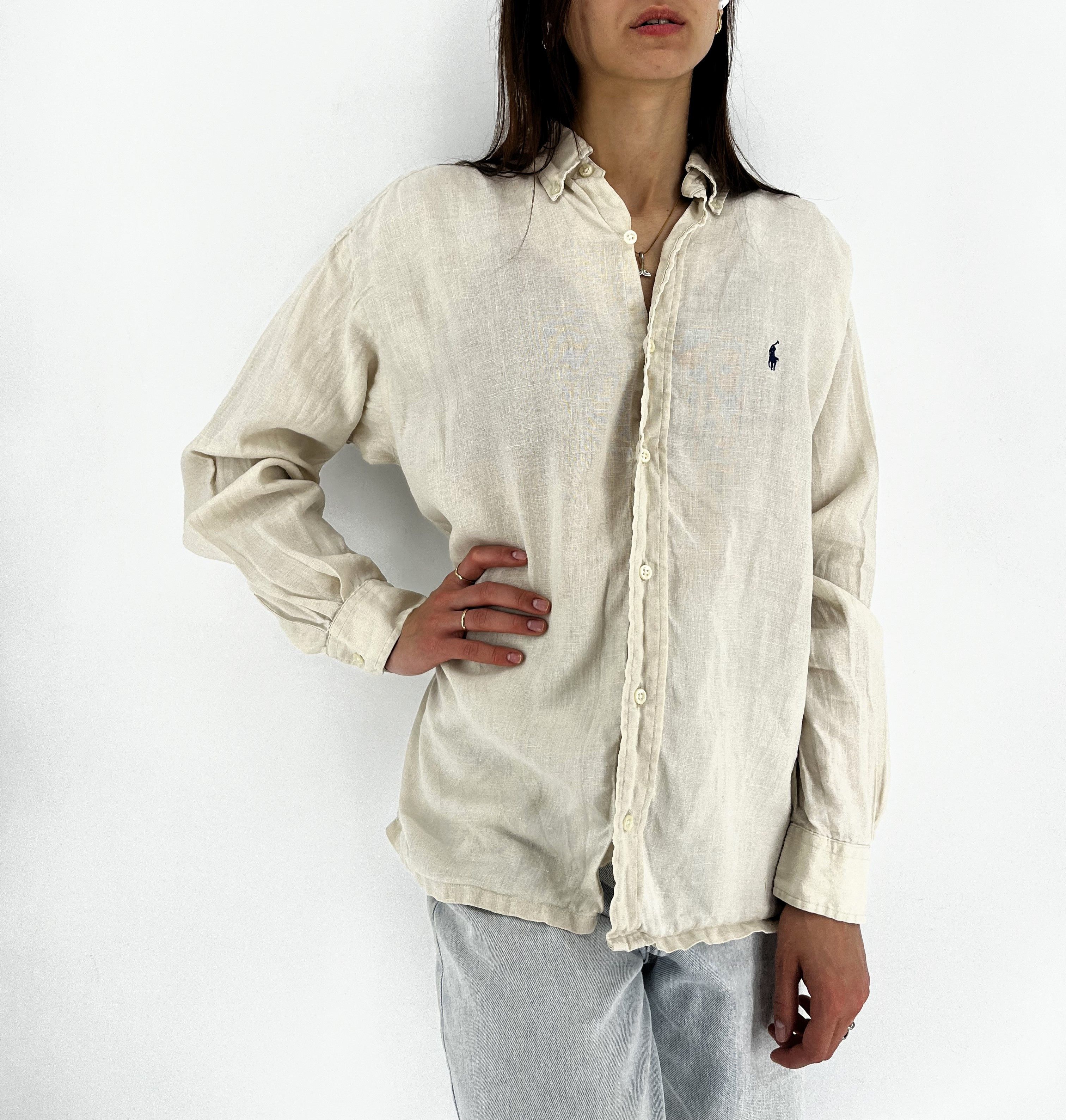Polo Ralph Lauren Vintage Y2K Polo Ralph Lauren 100% Linen Shirt Size M / US 6-8 / IT 42-44 - 3 Thumbnail