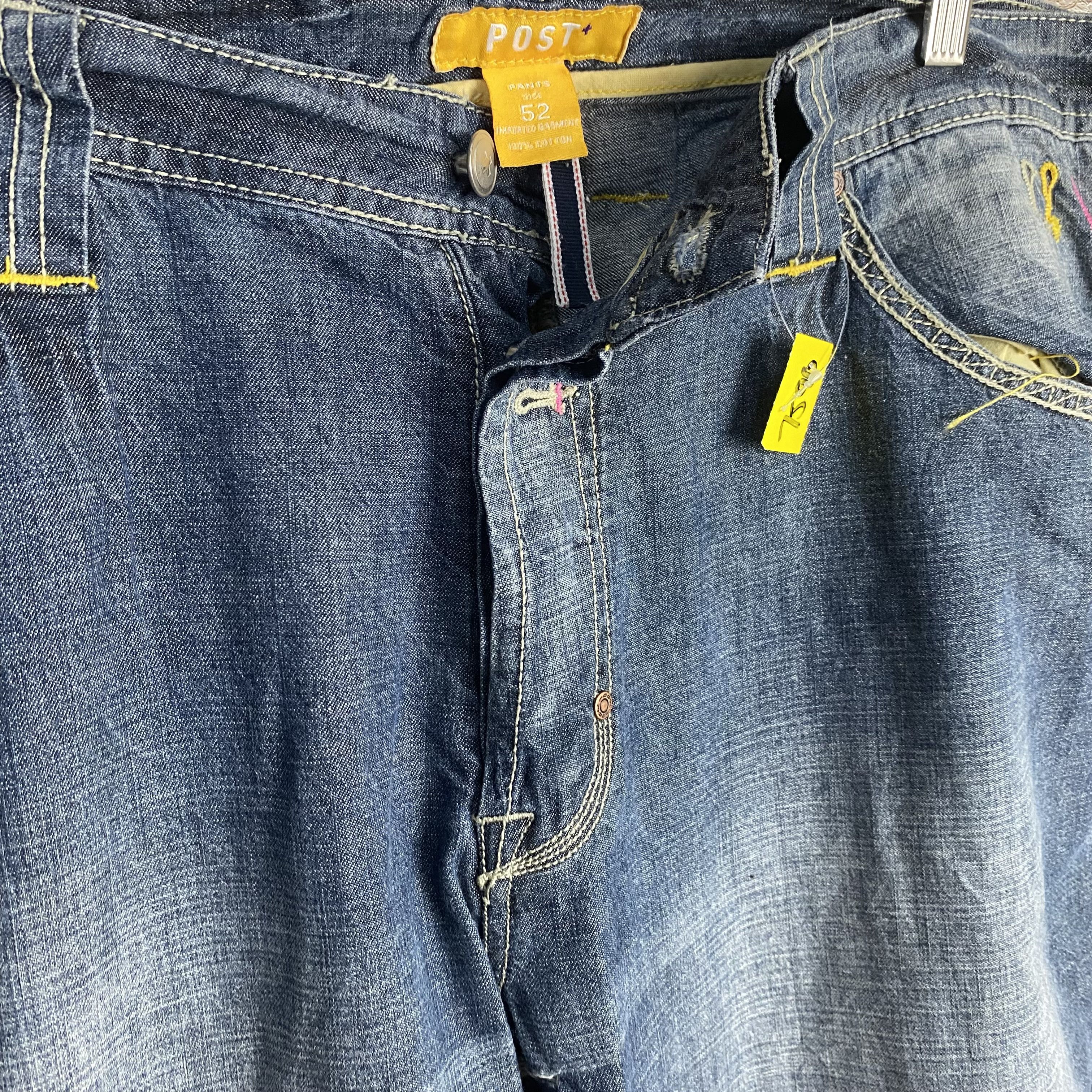 Japanese Brand Post Blue vintage Denim Pants #7590 Size US 36 / EU 52 - 10 Thumbnail