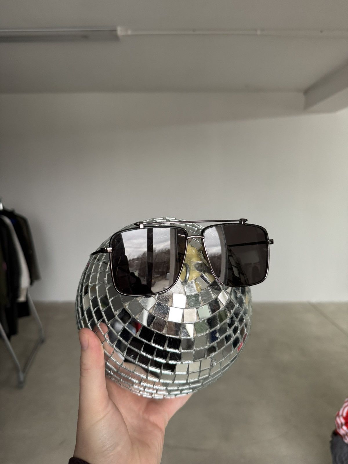 Alexander McQueen Alexander McQueen Iconic Aviator Glasses Size ONE SIZE - 6 Thumbnail