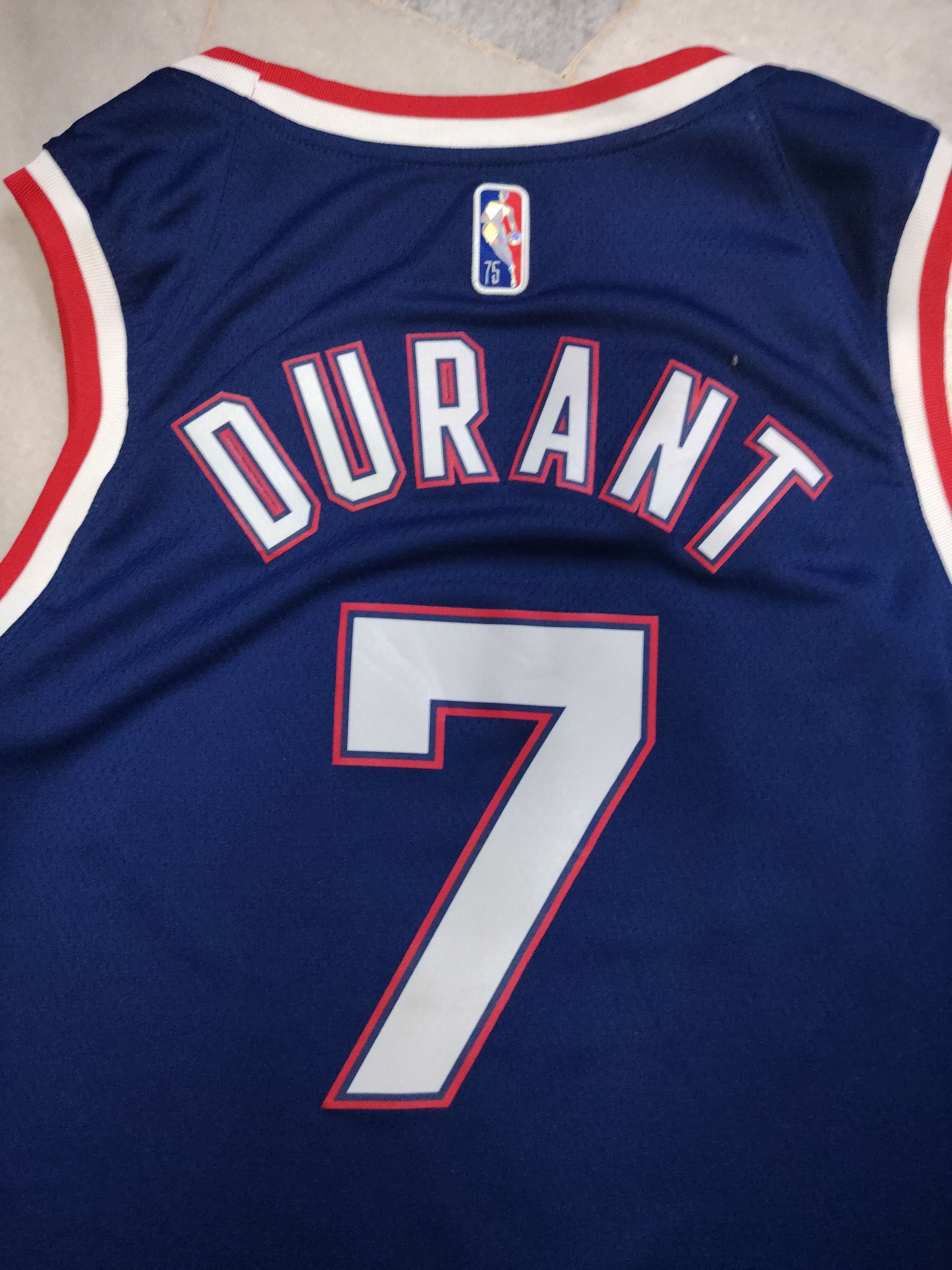 NBA Nike Brooklyn Nets Durant 75 Anniversary Jersey Basketball Size US XXL / EU 58 / 5 - 9 Thumbnail