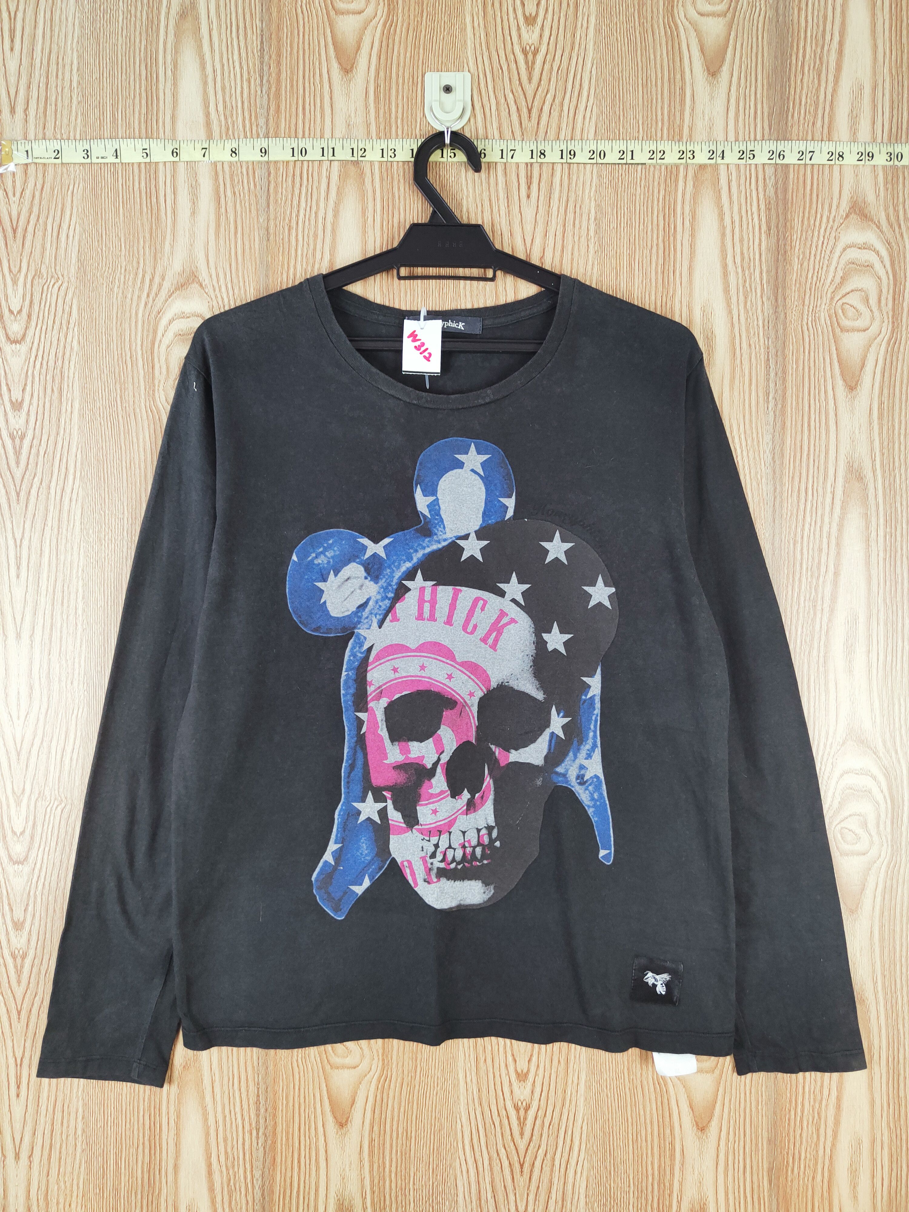 Japanese Brand Honeyphick Black Long Sleeve T-shirts #W412 Size M / US 6-8 / IT 42-44 - 1 Thumbnail