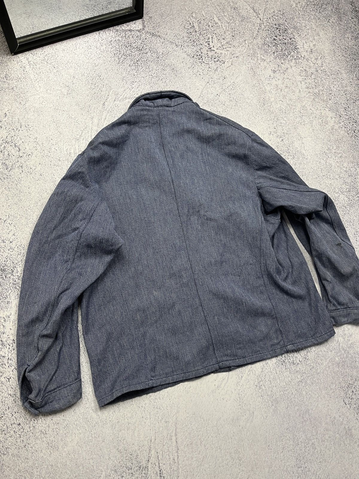Vintage Vintage 90's French Work Denim Jacket Le Laboureur Lutteurs Size US L / EU 52-54 / 3 - 17 Thumbnail