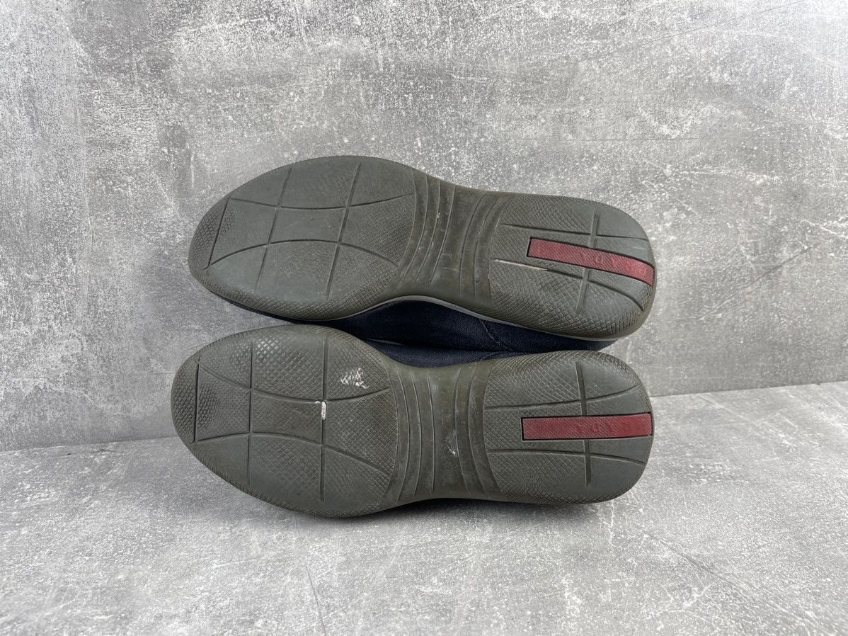 Prada × Vintage Prada Vintage Suede/Leather Navy Sneakers Shoes Size US 8.5 / EU 41-42 - 8 Thumbnail