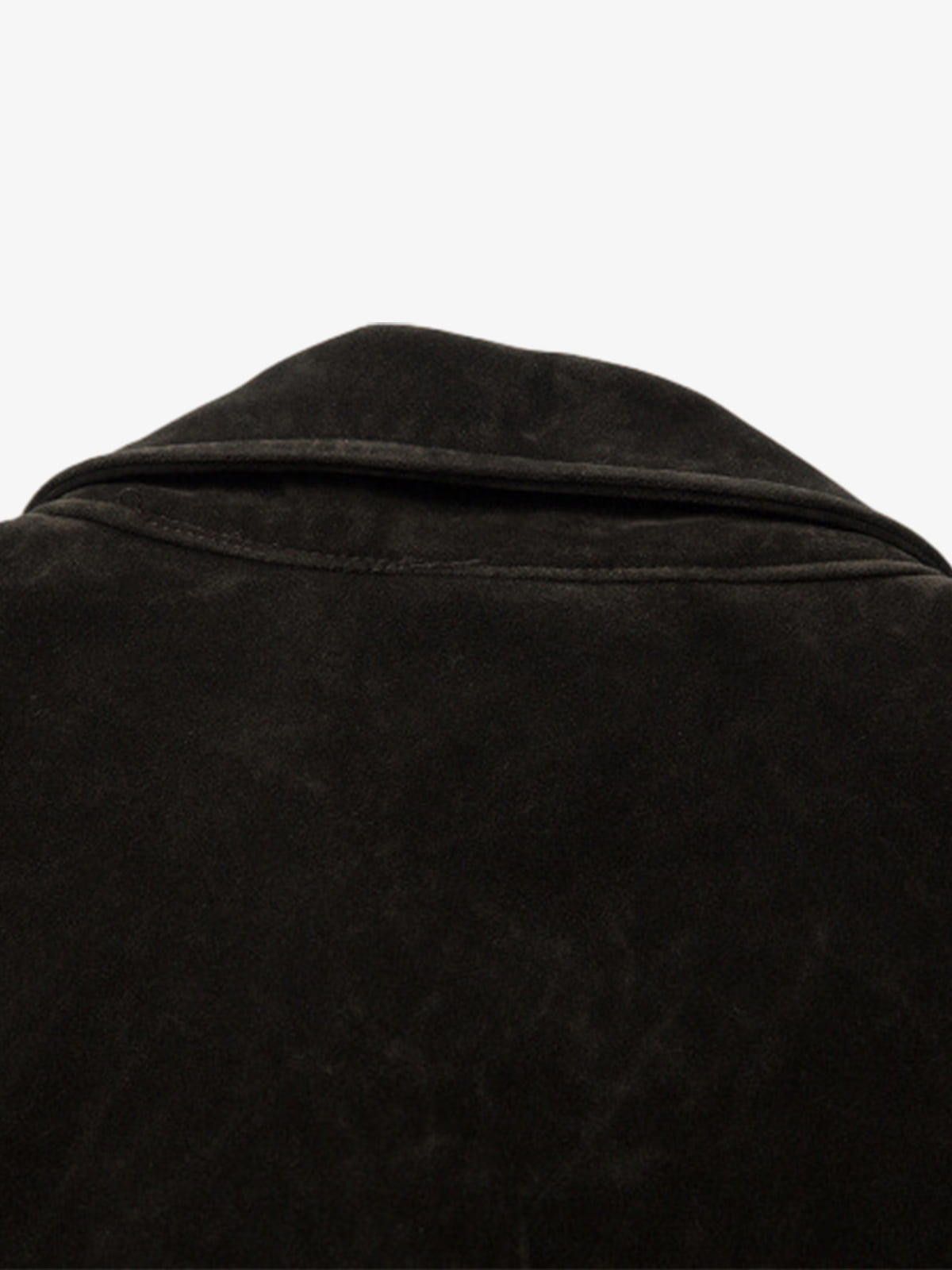 Japanese Brand Fireman Clasp Suede Lapel Bomber Jacket Size US L / EU 52-54 / 3 - 9 Thumbnail