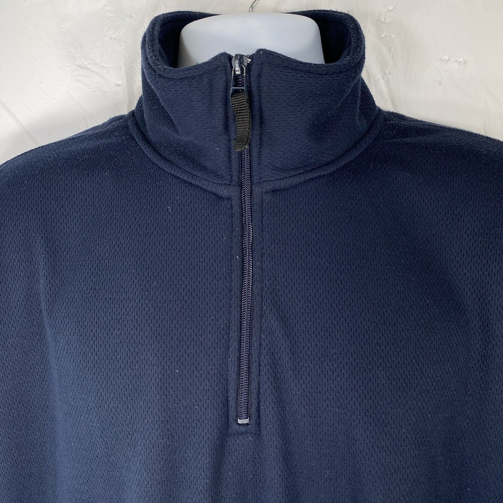 Roundtree & Yorke Roundtree & Yorke Medium 1/4 Zip Navy Blue Fleece Sweatshirt Size US M / EU 48-50 / 2 - 2 Thumbnail
