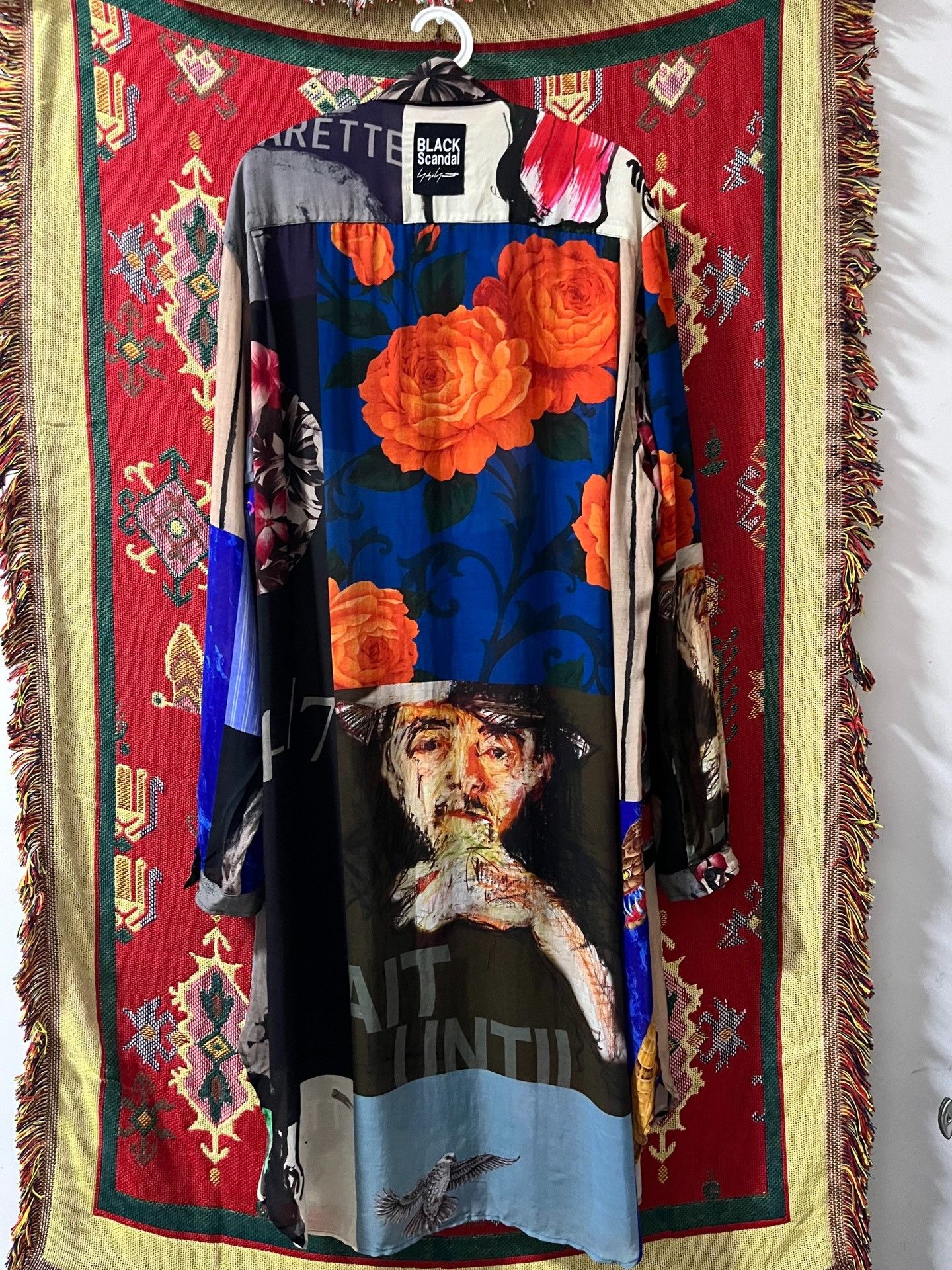 Yohji Yamamoto Yohji Yamamoto Black Scandal Printed Shirt Dress Size US L / EU 52-54 / 3 - 1 Thumbnail