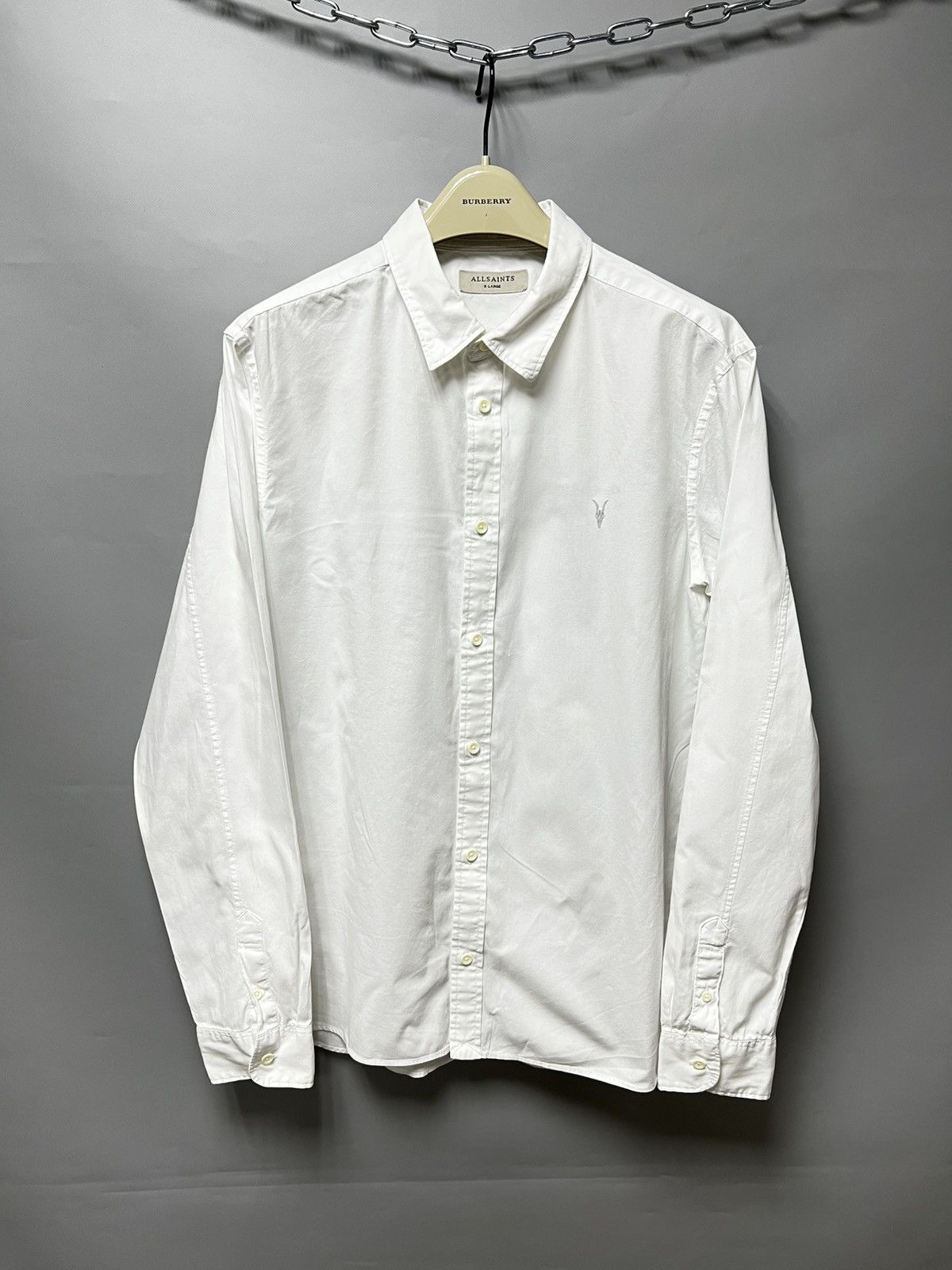 Allsaints Allsaints Shirt White Long Sleeve size XL Size US XL / EU 56 / 4 - 1 Thumbnail