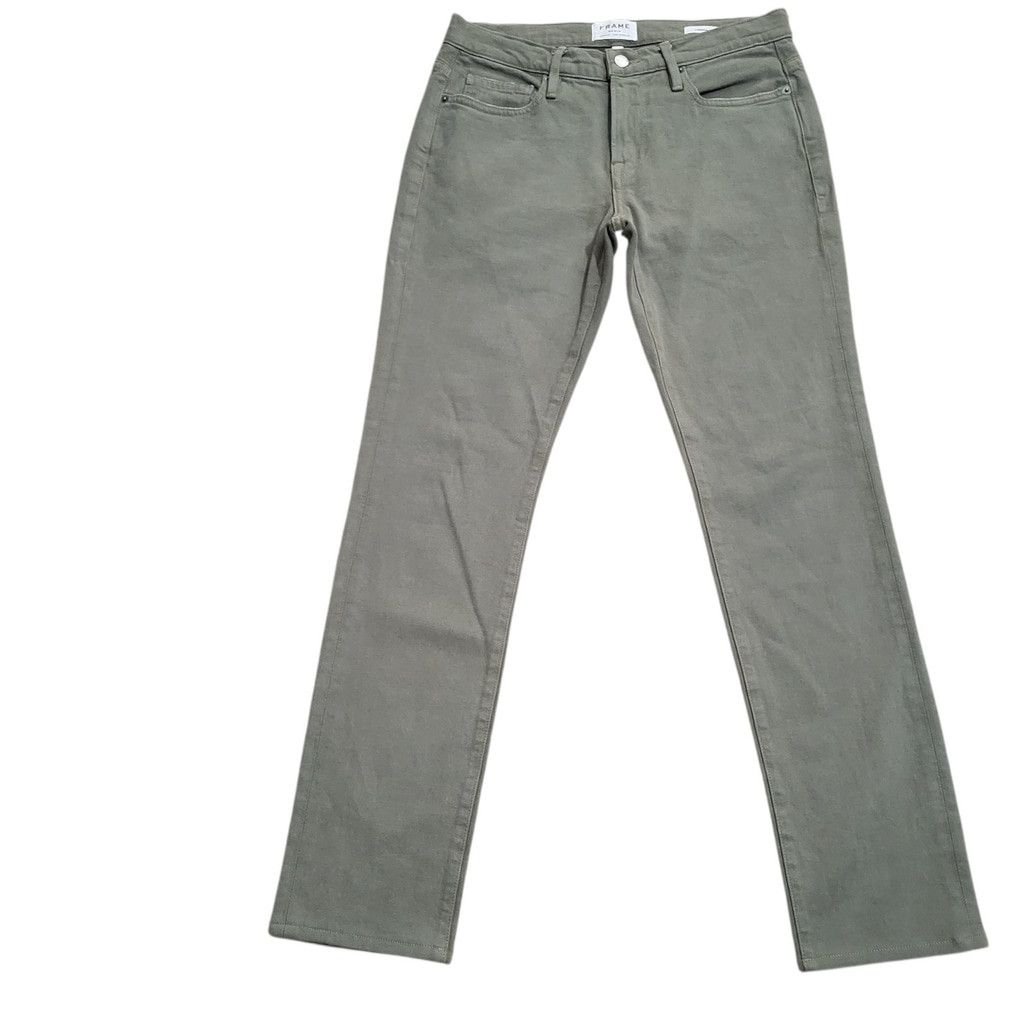 Frame FRAME Le'Homme Slim Straight Olive Jeans Size 31/32 Men's Size US 31 - 3 Thumbnail