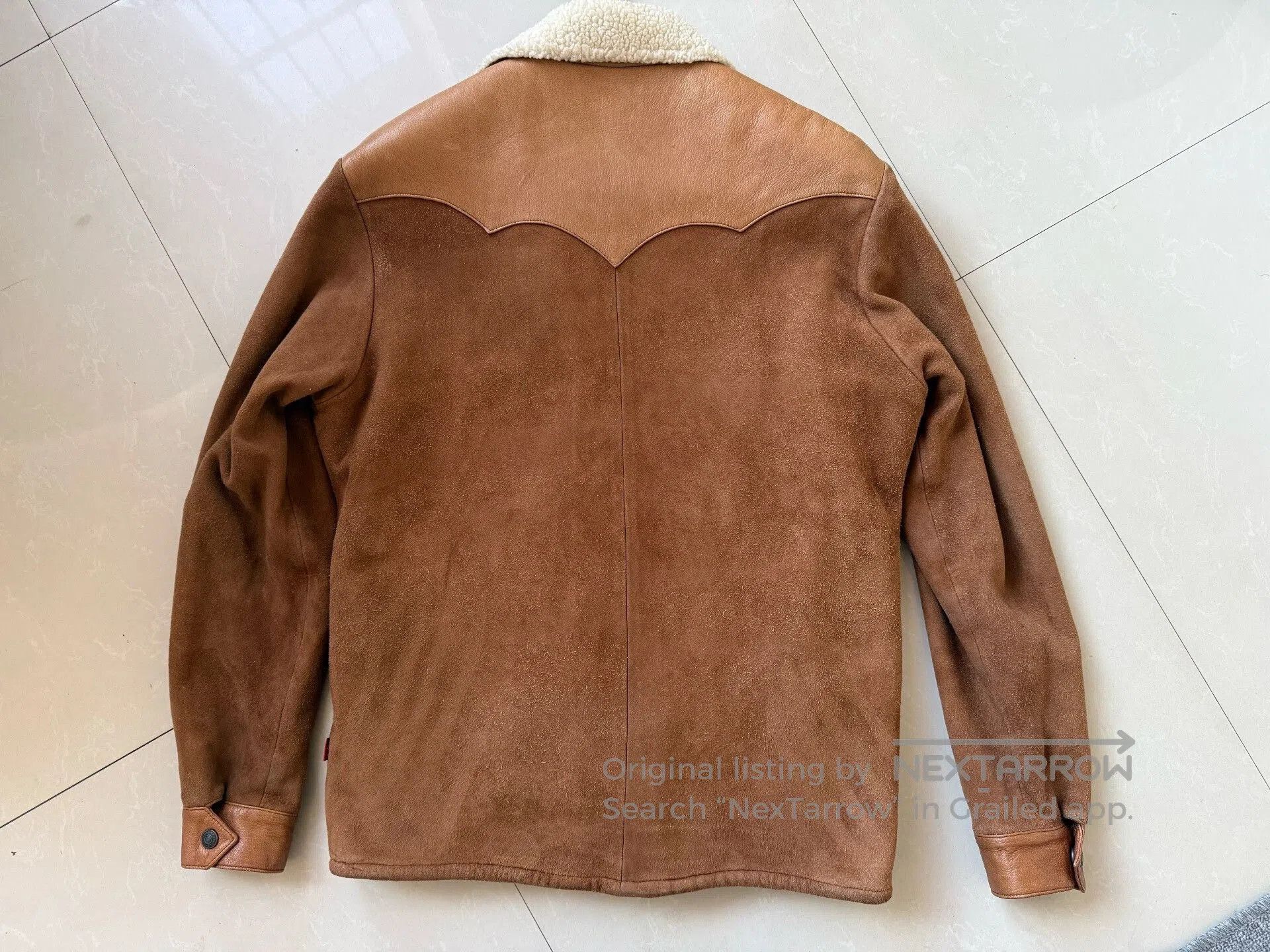 The Flat Head Brown Suede Rancher Coat with Shearling Lining. Size US S / EU 44-46 / 1 - 2 Thumbnail
