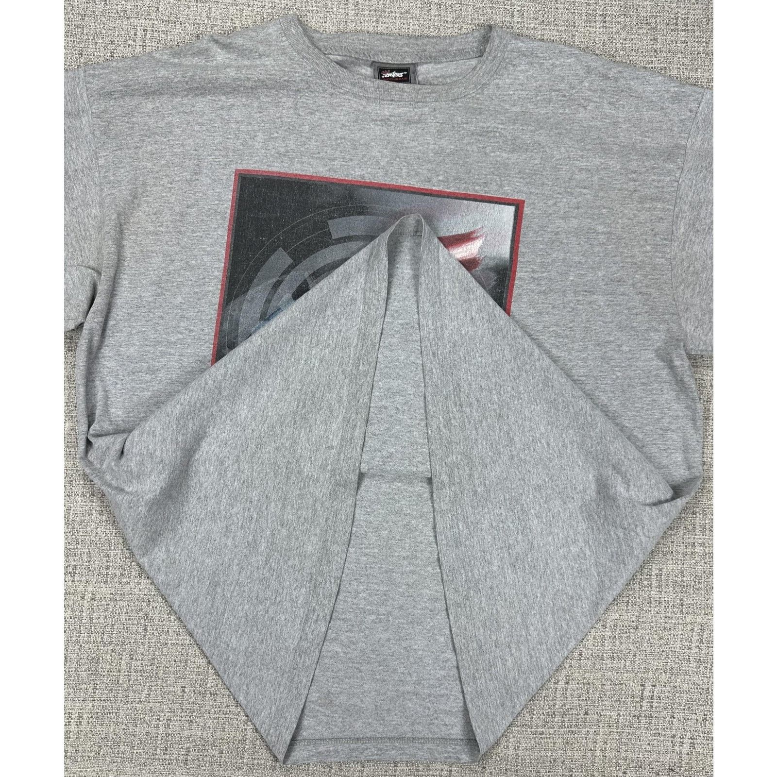 JNCO JNCO Jeans Shirt Sz XL Gray Long Sleeve USA Flag Sleeve USA Size US XL / EU 56 / 4 - 7 Thumbnail
