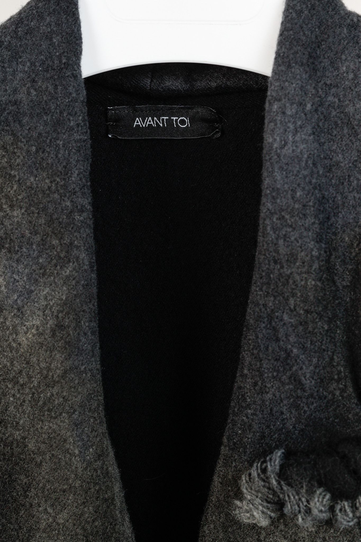 Avant Toi Avant Toi Charcoal & Green Embroidered Virgin-Wool Coat Size L / US 10 / IT 46 - 4 Thumbnail