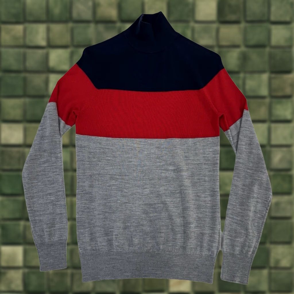 G/FORE G/Fore Merino Wool Turtleneck Striped Sweater Adult Small Multicolor Crew Neck Long Sleeve Pullover Golf Size US S / EU 44-46 / 1 - 1 Thumbnail