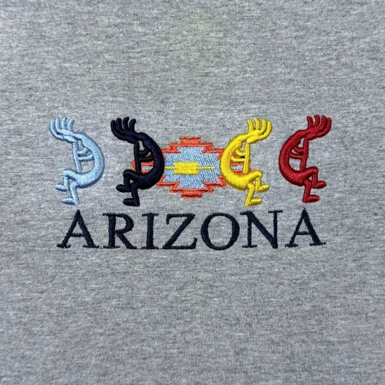 Vintage Vintage Arizona USA Embroidered Tourist Spellout Grey Cotton T-Shirt XL Mens Shirt Size US XL / EU 56 / 4 - 4 Thumbnail