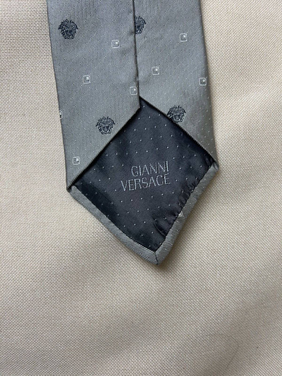 Versace Versace Medusa silver Silk Mens Tie Size ONE SIZE - 5 Thumbnail
