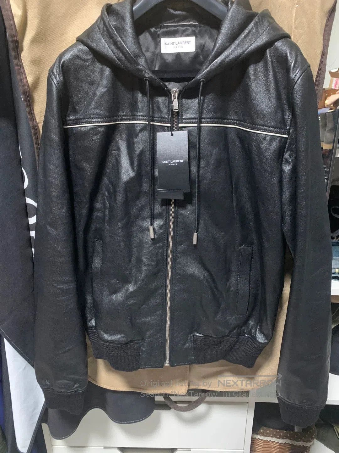 Saint Laurent Paris saint laurent black leather jacket size 48. Size US L / EU 52-54 / 3 - 2 Thumbnail
