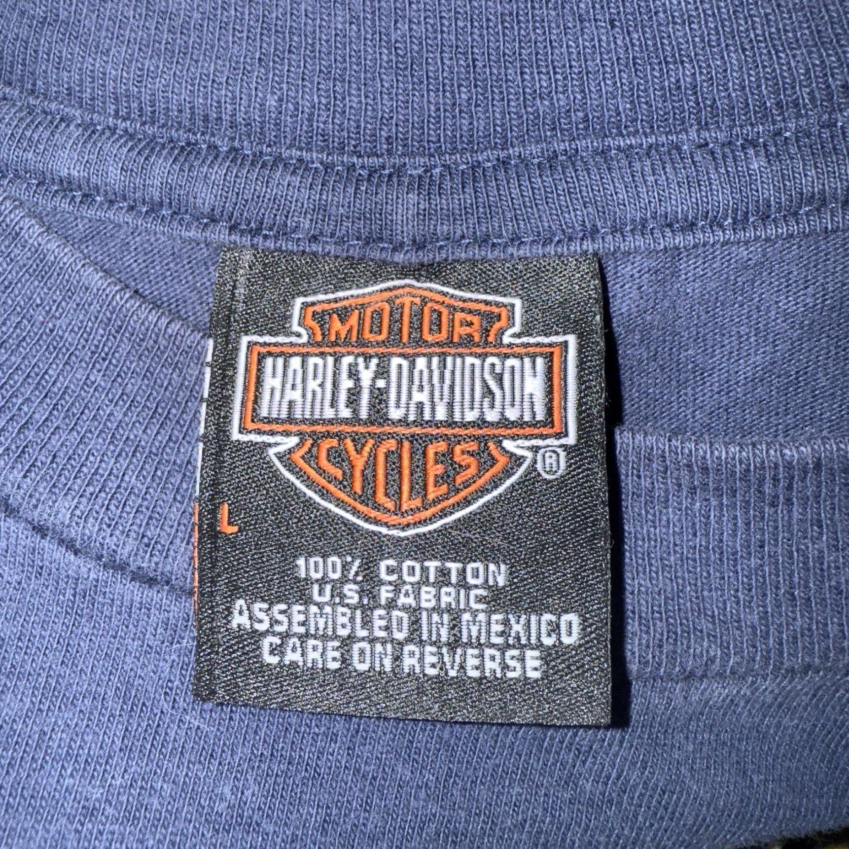 Harley Davidson Harley-Davidson Shirt Mens Size L Blue 100% Cotton Motorcycle Graphic Tee Mens Size US L / EU 52-54 / 3 - 4 Thumbnail
