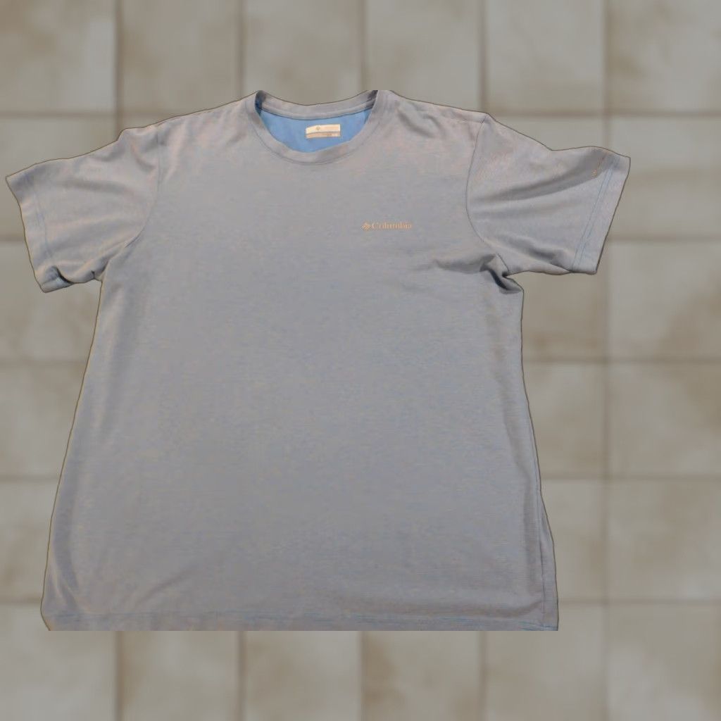 Vintage Columbia Mens Shirt Medium Blue Striped Stretch Active Crew Neck Short Sleeve T-Shirt Logo Star Wars Graphic Print 2 Star Twin Forks Size US M / EU 48-50 / 2 - 1 Thumbnail