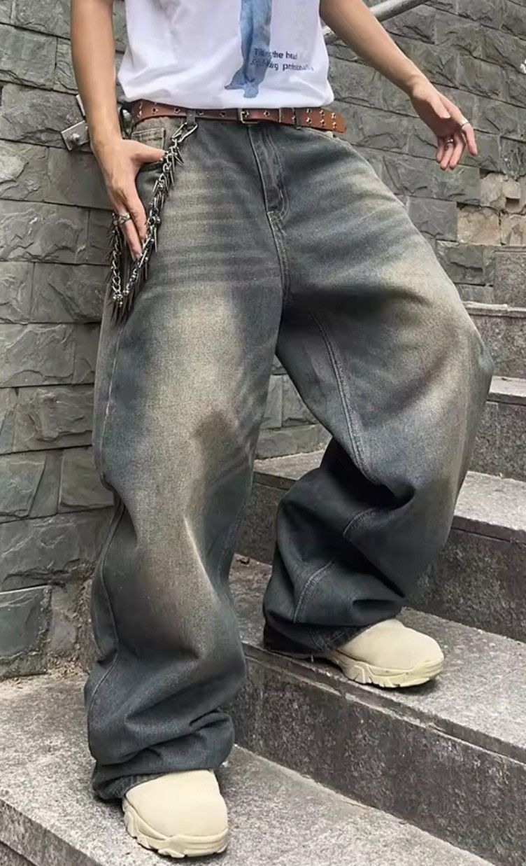 Jean Washed Baggy Denim Jeans Size US 28 / EU 44 - 2 Thumbnail