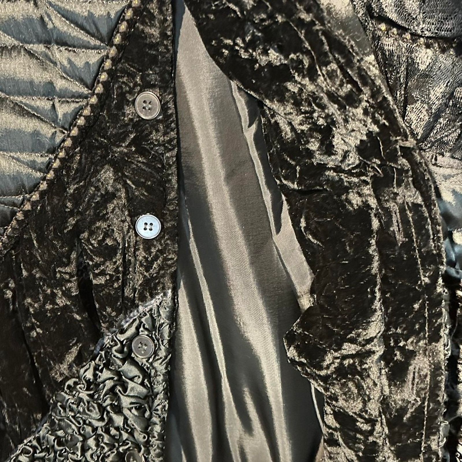 Other 1X 80s Vintage JA Resort Black Quilted Women's Puffer Jacket Size XXL / US 16-18 / IT 52-54 - 6 Thumbnail