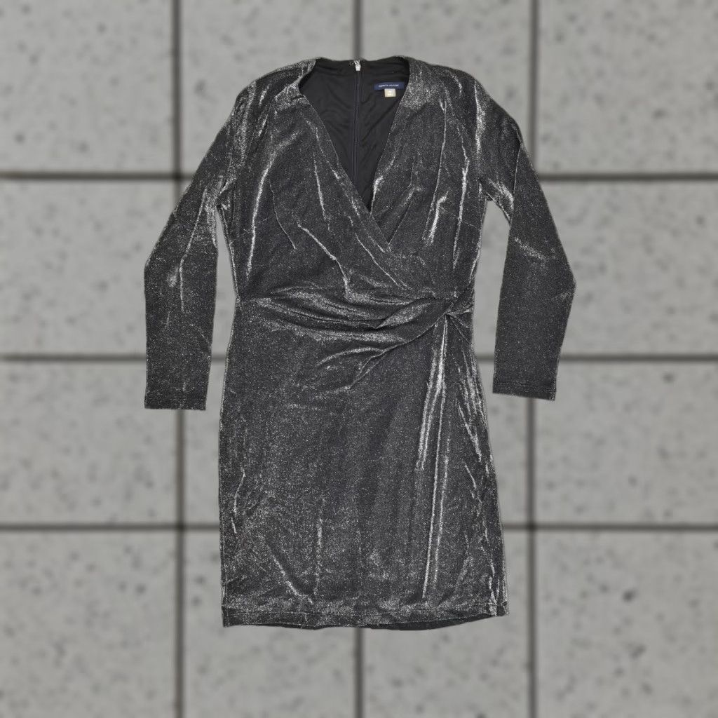 Tommy Hilfiger Tommy Hilfiger Women Dress Wrap Dress Long Sleeve Plus Size 12 Black Knee Length Nylon Polyester Size XL / US 12-14 / IT 48-50 - 1 Thumbnail