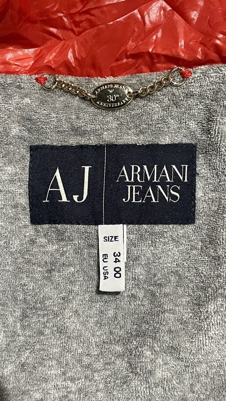 Armani Jeans Aniversary 30th Nylon Double Zipper Jacket