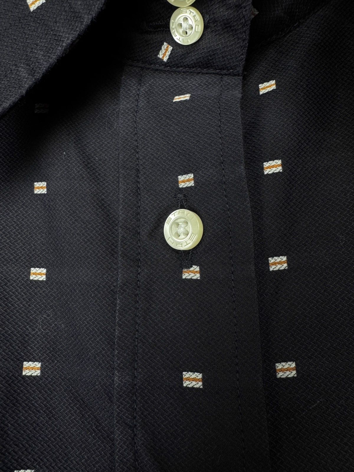 Etro ETRO navy blue patterned button up long sleeve cotton shirt Size XL / US 12-14 / IT 48-50 - 8 Thumbnail