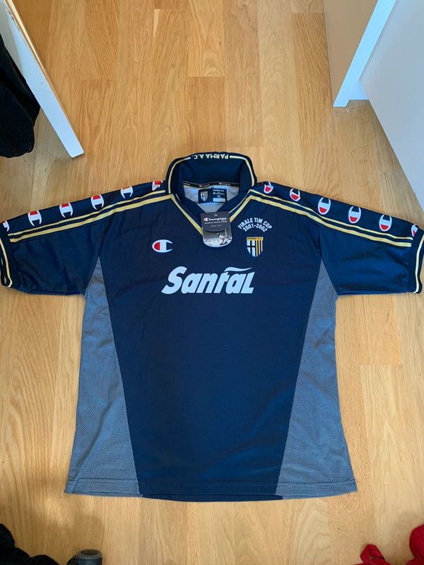 Champion 2001 Champion Parma Ac Shirt Tim Cup Away Vintage Football Size US XL / EU 56 / 4 - 6 Thumbnail