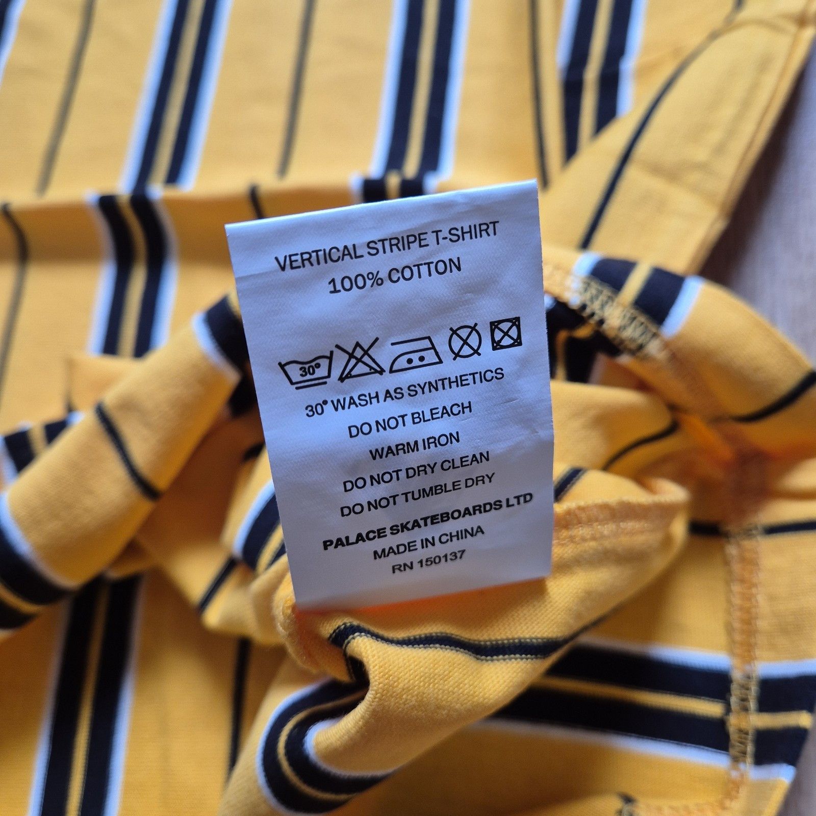 Palace Palace Vertical Stripe T-Shirt Yellow Small Brand New FW22 Size US S / EU 44-46 / 1 - 6 Thumbnail