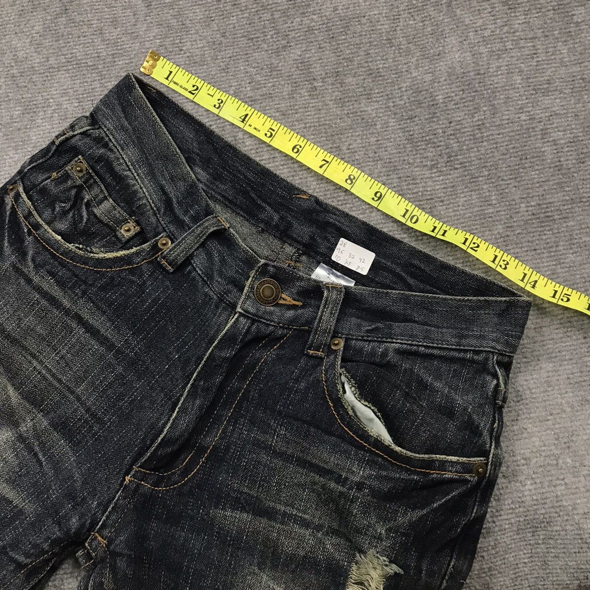 Japanese Brand FLARE🔥RIPPED DISTRESSED JAPANESE STYLE DENIM PANTS 154 Size US 28 / EU 44 - 13 Thumbnail