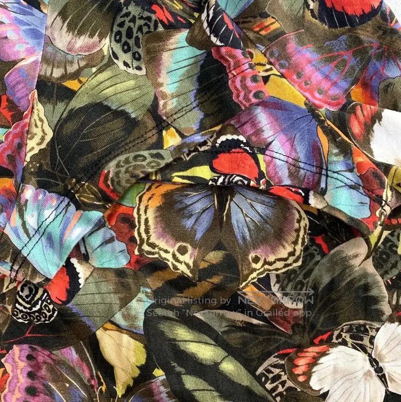 Valentino Valentino Colorful Butterfly Print Men's T-shirt . Size US XS / EU 42 / 0 - 5 Thumbnail