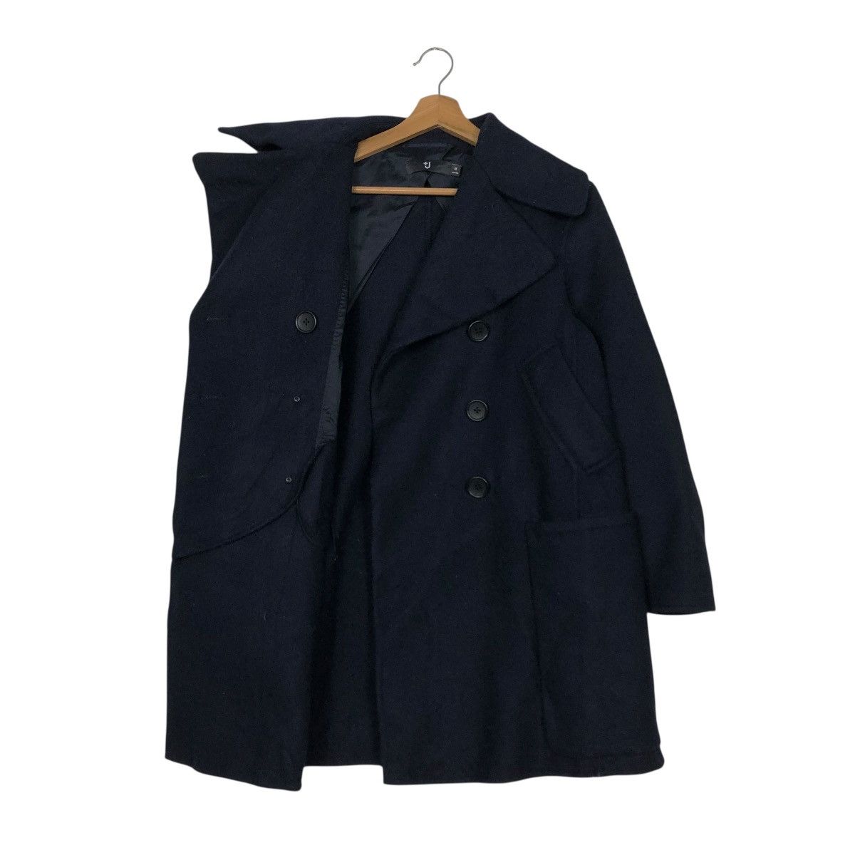 Jil Sander 🔥RICH BLACK WOOL LONG JACKET JILL SANDER J+ DOUBLE COLLAR Size US M / EU 48-50 / 2 - 13 Thumbnail