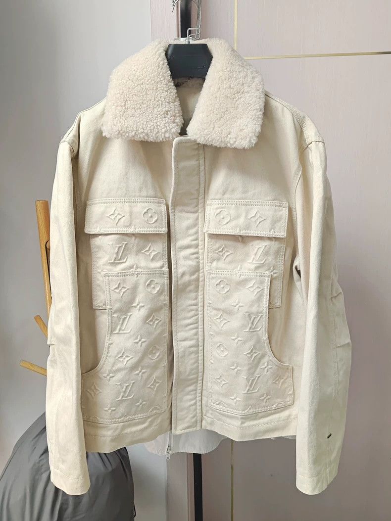 Louis Vuitton Louis Vuitton Embossed Denim Jacket Size US M / EU 48-50 / 2 - 1 Thumbnail
