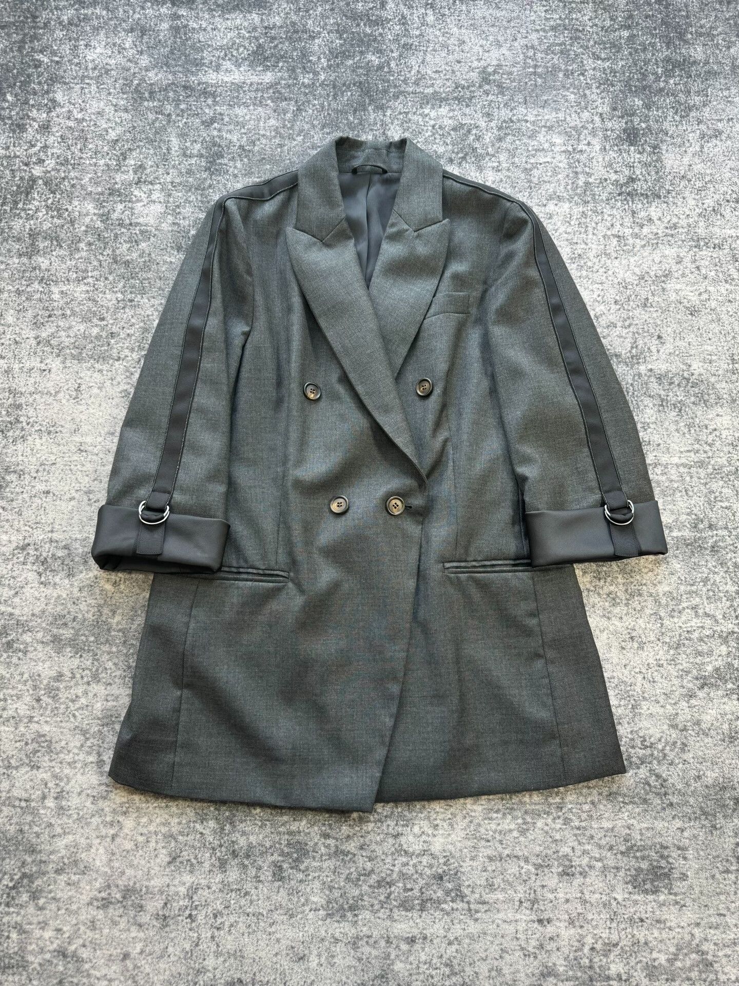 Brunello Cucinelli double-breasted wool jacket with beads Size US L / EU 52-54 / 3 - 1 Thumbnail
