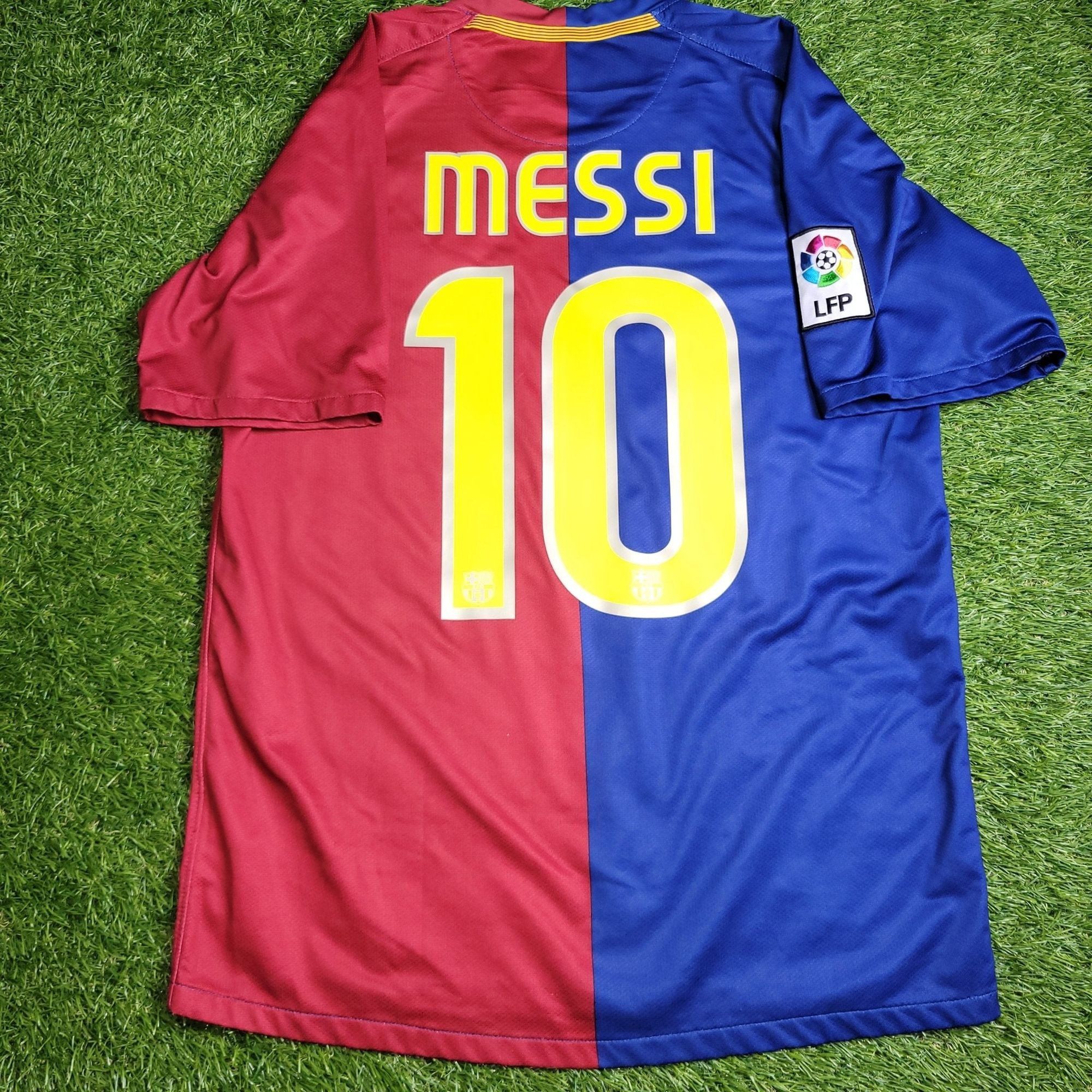 Nike Messi Barcelona TREBLE SEASON 2008 2009 Soccer Jersey S Size US S / EU 44-46 / 1 - 1 Thumbnail