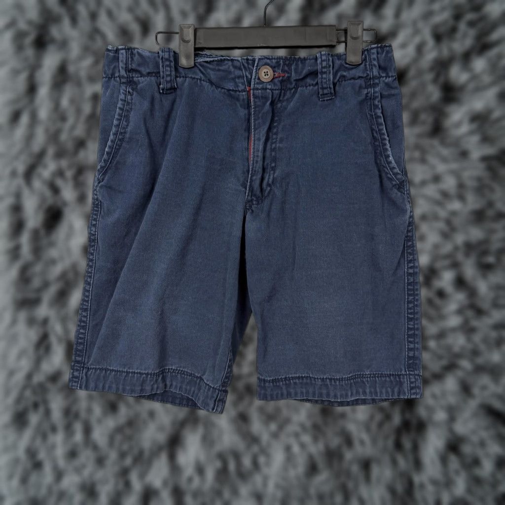 Aeropostale Aeropostale Chino Shorts Mens 29 Regular Flat Front Navy Blue Canvas 10 Inseam Pocket Drawstring Casual Style Fashion Shorts Mens Size US 29 - 1 Thumbnail