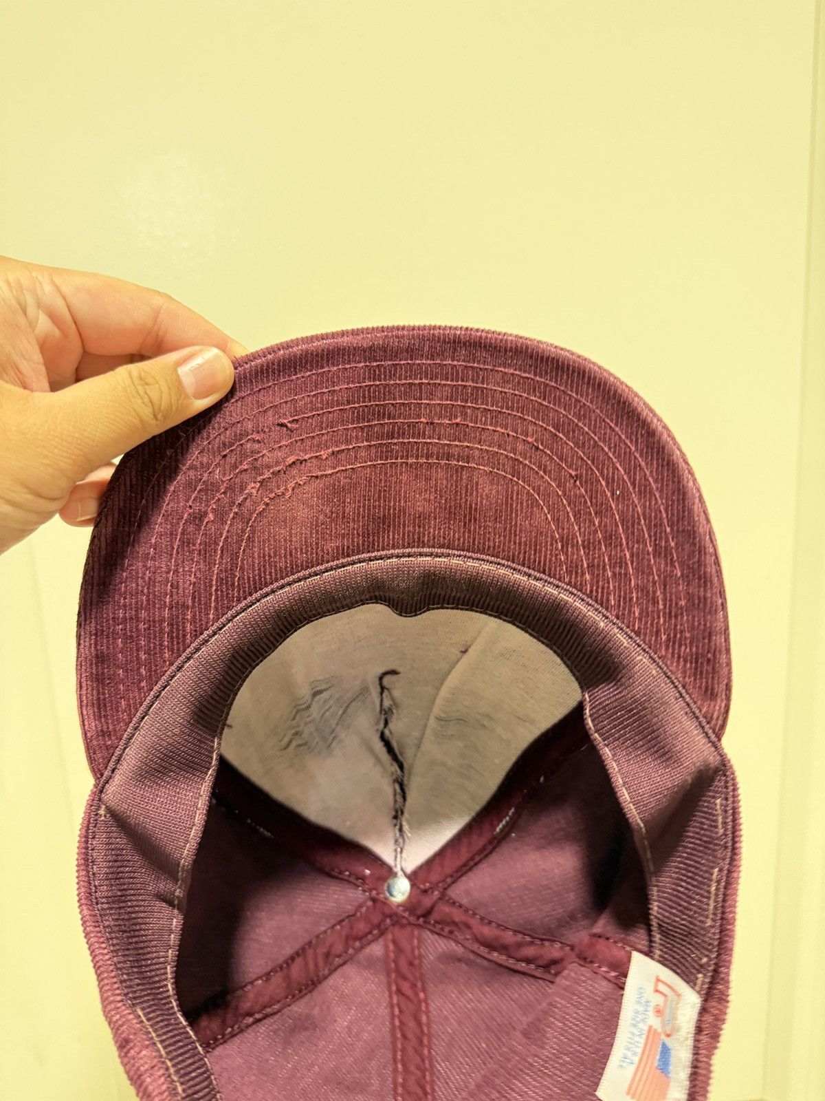 Mercedes-Benz × Vintage 90s Vintage Mercedes Benz Faded corduroy hat Size ONE SIZE - 2 Thumbnail