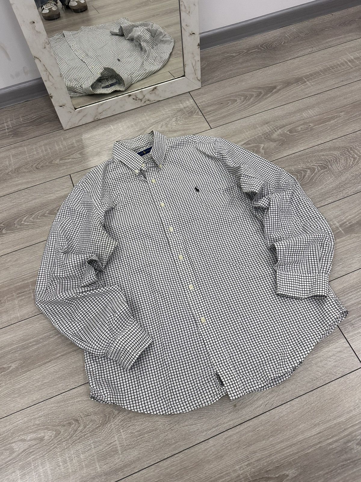 Polo Ralph Lauren Polo Ralph Lauren Vintage White Stripped Shirt Size US L / EU 52-54 / 3 - 3 Thumbnail