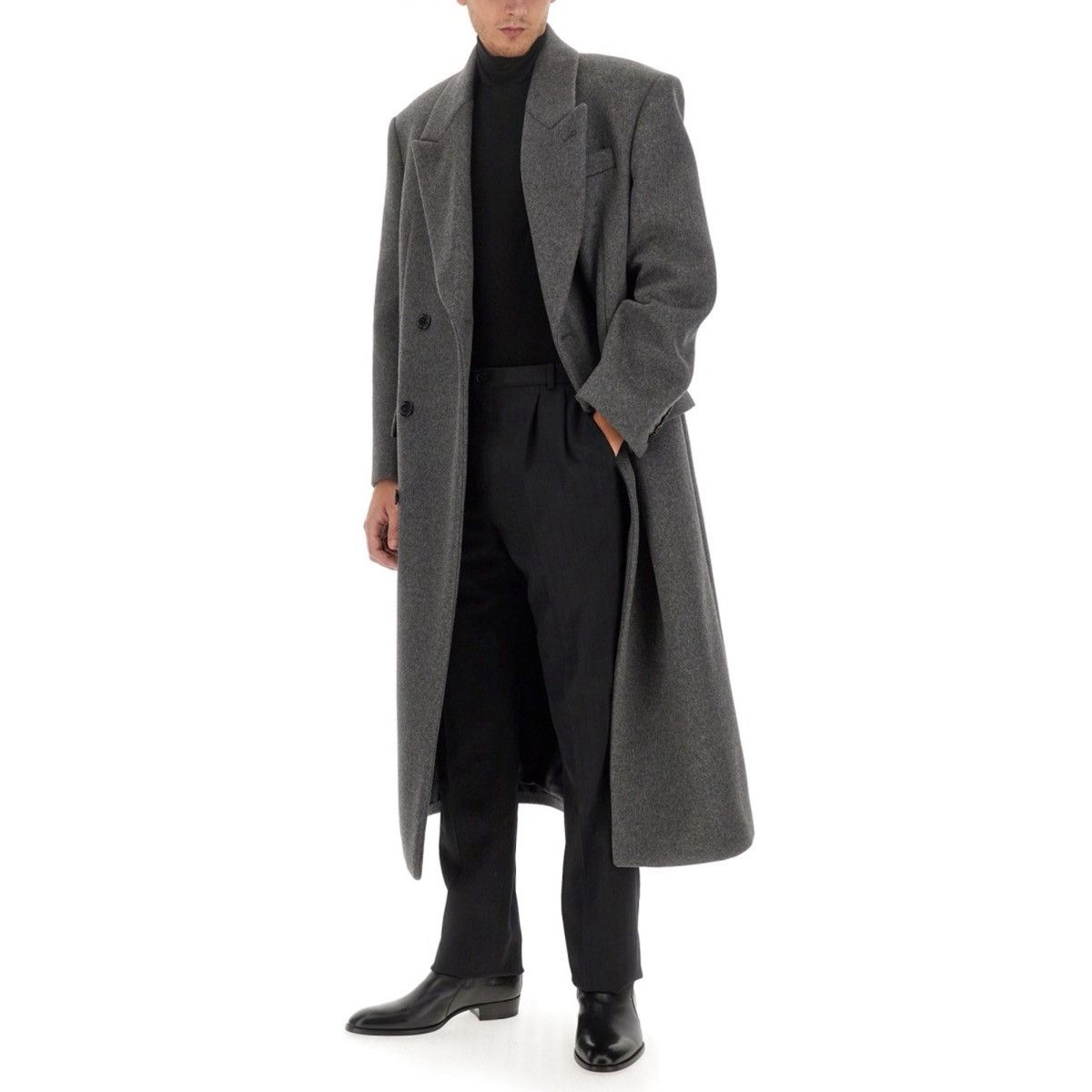 Saint Laurent Paris Saint Laurent Wool Overcoat in Large Size US L / EU 52-54 / 3 - 3 Thumbnail