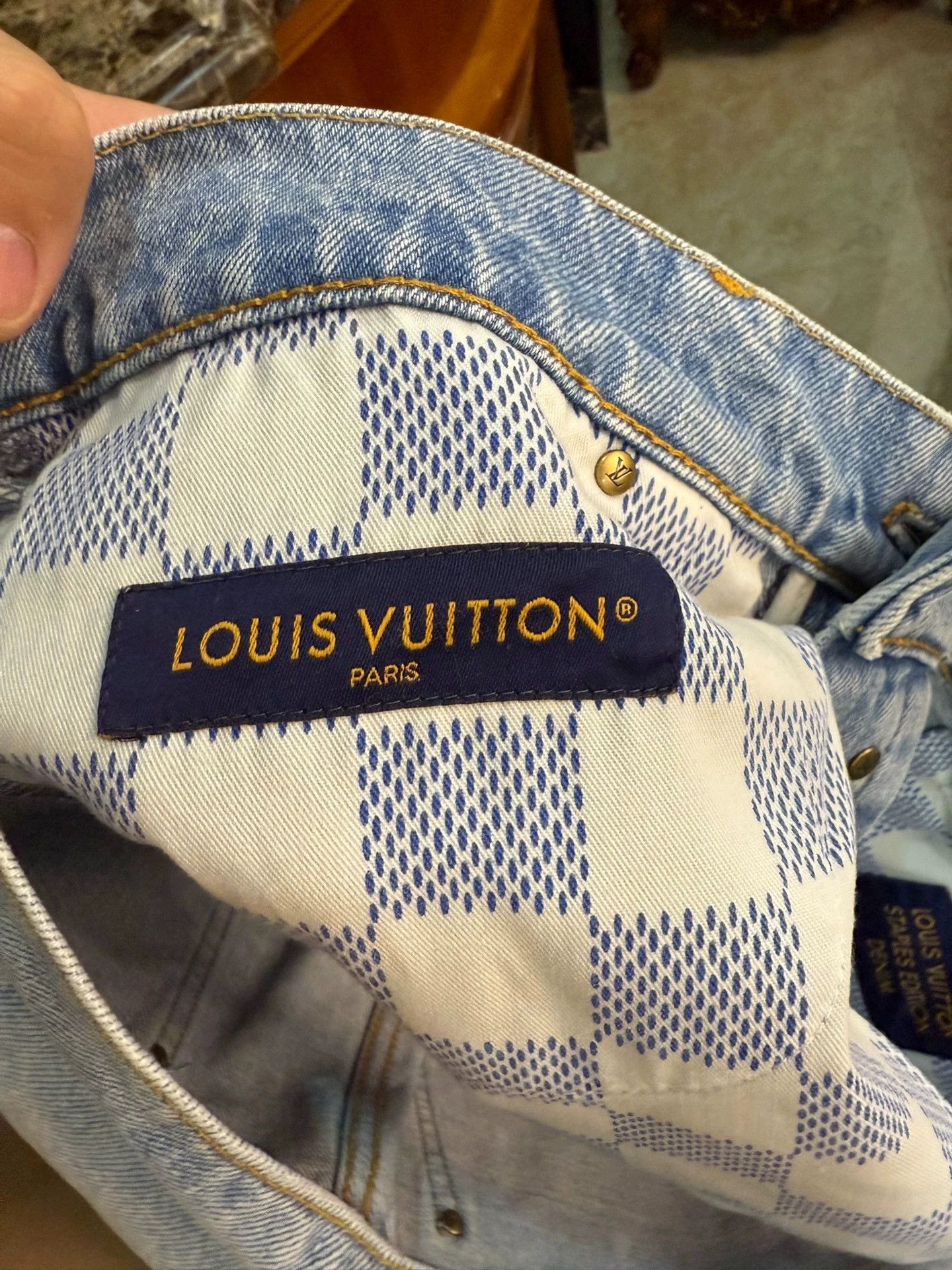 Louis Vuitton LV Bootcut Jeans 32W New Back Logo Embroidery Suede Size US 32 / EU 48 - 7 Thumbnail