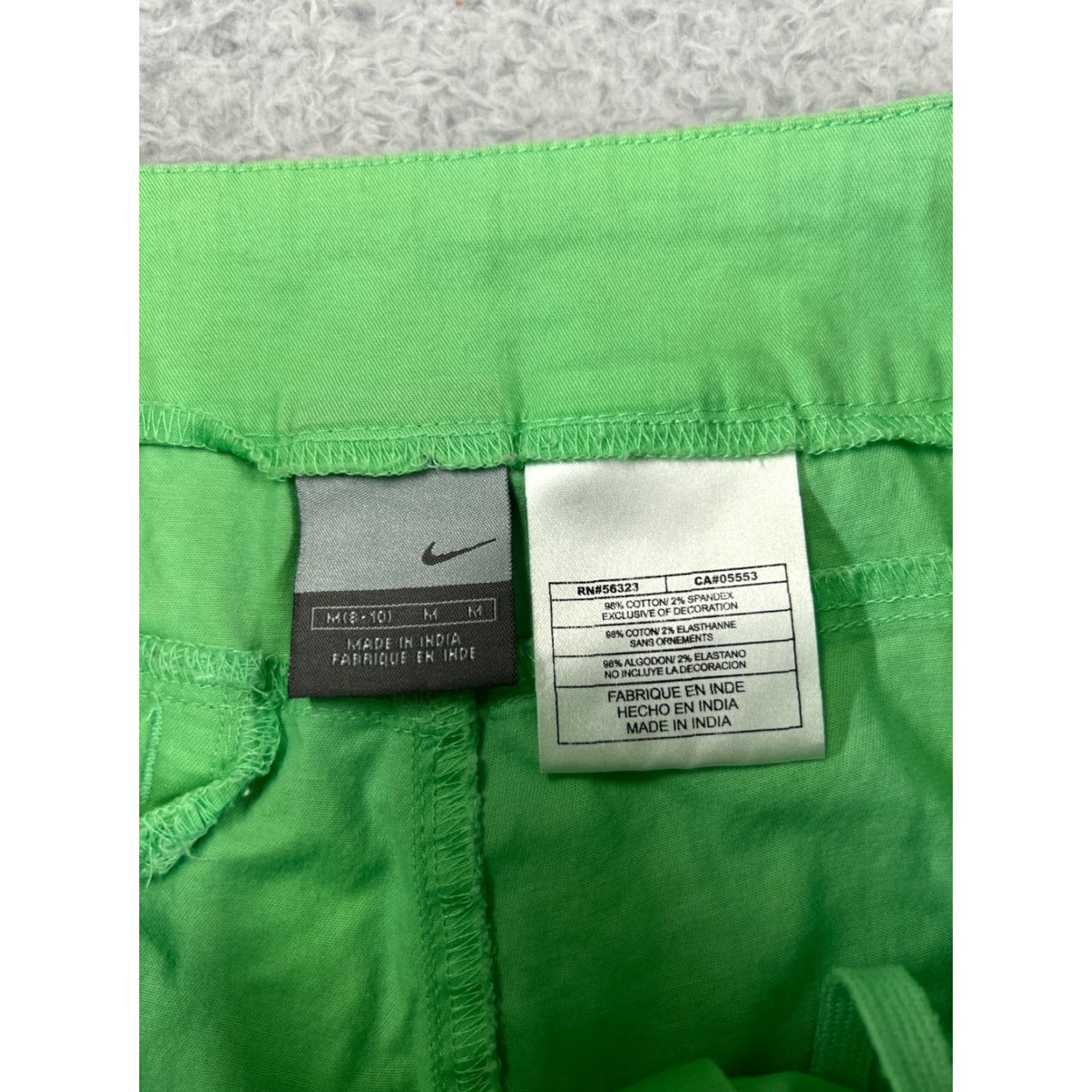 Nike Nike Women's Medium Green Cotton Blend Capri Pants with Pockets, Stretch, and Striped Detail for Golf Size 32" / US 10 / IT 46 - 3 Thumbnail