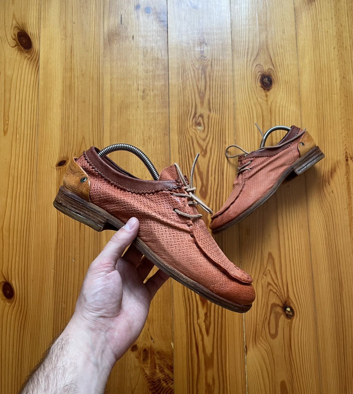 A.S.98 A.S.98 Leather Boat Reddish Brown Loafers Air Step Size US 8 / EU 41 - 2 Thumbnail