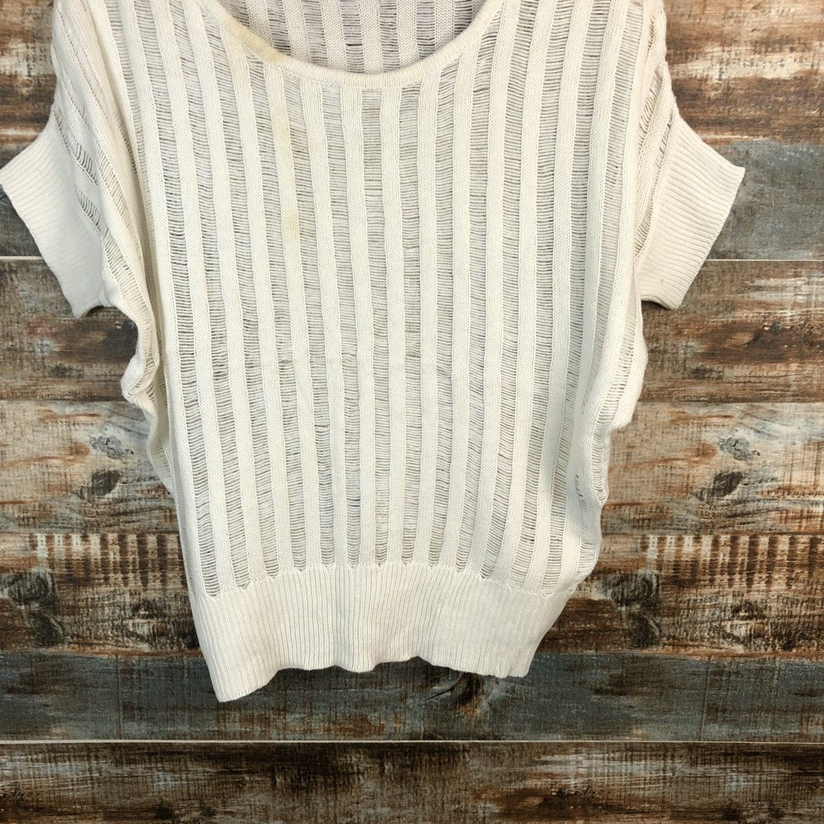 Homespun Knitwear × Japanese Brand D-Loop White Knitwear #A1660 Size M / US 6-8 / IT 42-44 - 6 Thumbnail