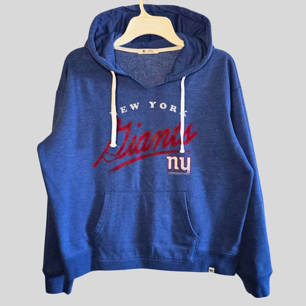 47 Brand Women’s Large '47 New York Giants Pullover Hoodie Royal Blue NFL Sweatshirt EUC Size M / US 6-8 / IT 42-44 - 1 Thumbnail