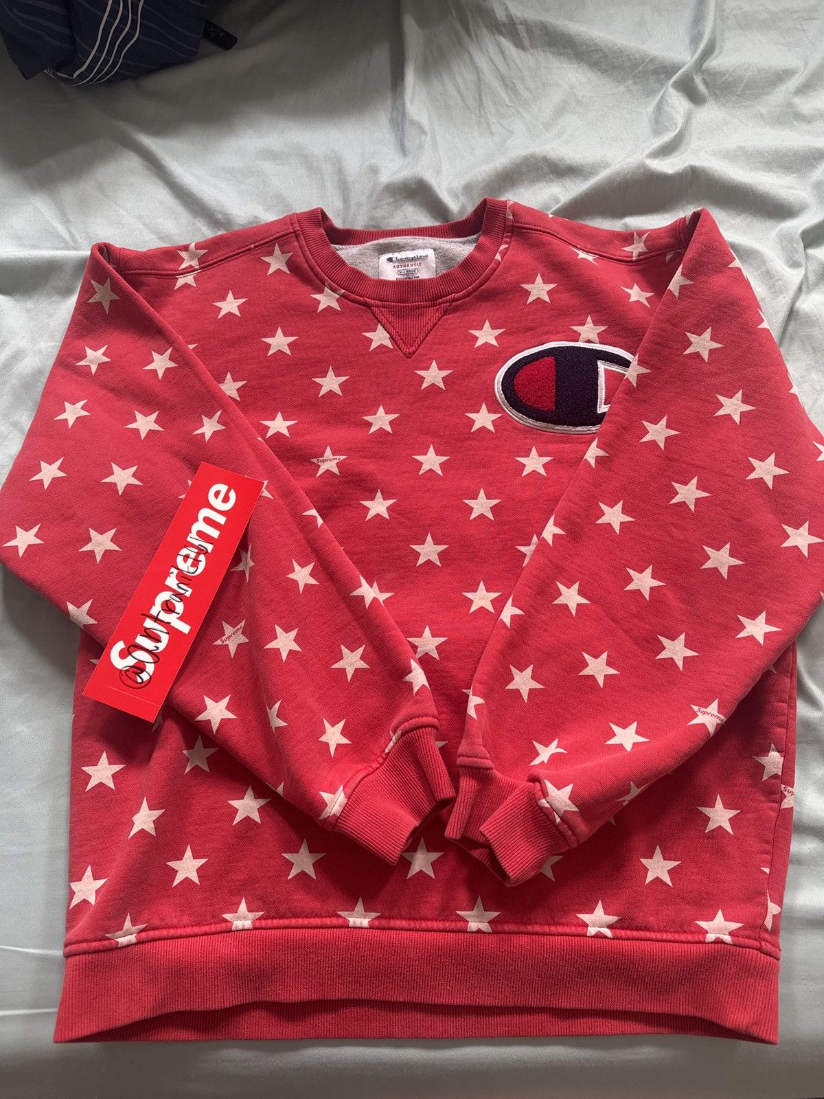Supreme Supreme x Champion Stars Crewneck Size US XL / EU 56 / 4 - 4 Thumbnail