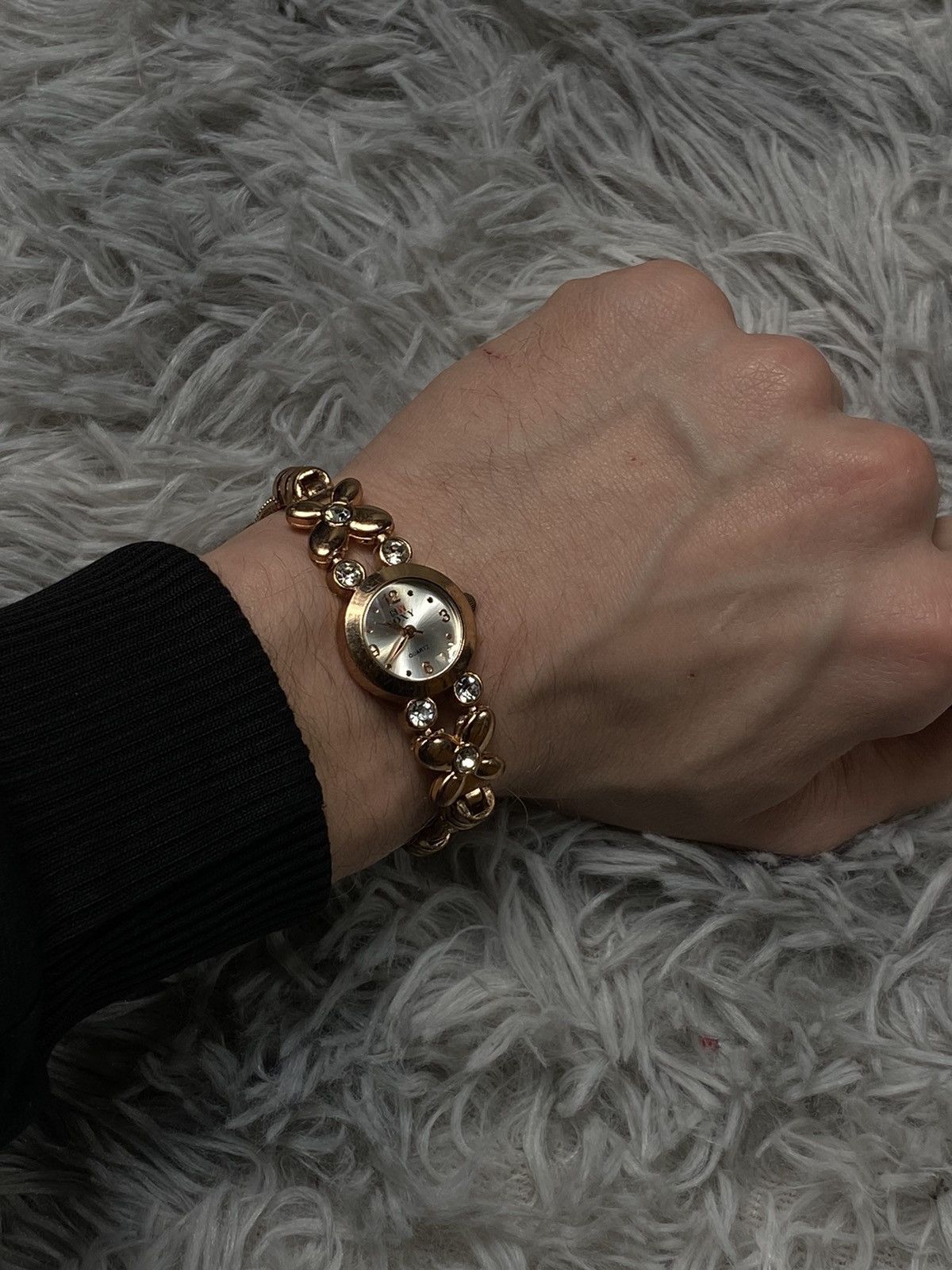 Japanese Brand × Jewelry × Vintage Soxy Gold-Tone Floral Bracelet Watch Size ONE SIZE - 13 Thumbnail