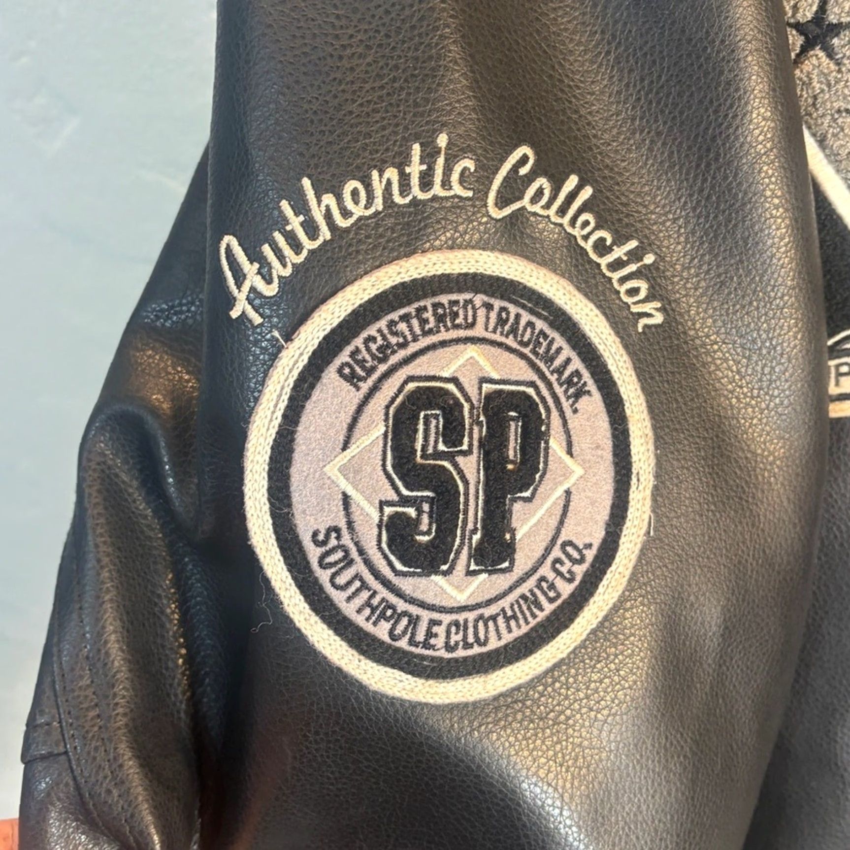 Southpole VINTAGE South Pole Authentic Collection Jacket Bomber Jacket Unisex Adults XL Black Leather-look PVC Urban 2000s Sportswear Mens Women? Size US XL / EU 56 / 4 - 4 Thumbnail
