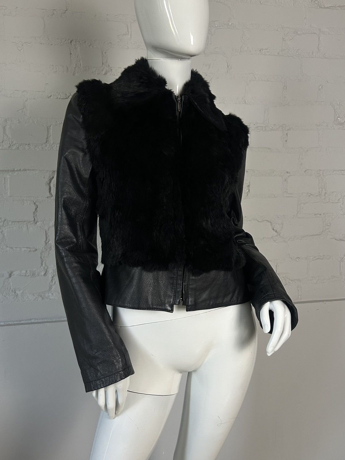 Other Vintage biker leather fur jacket Size S / US 4 / IT 40 - 6 Thumbnail