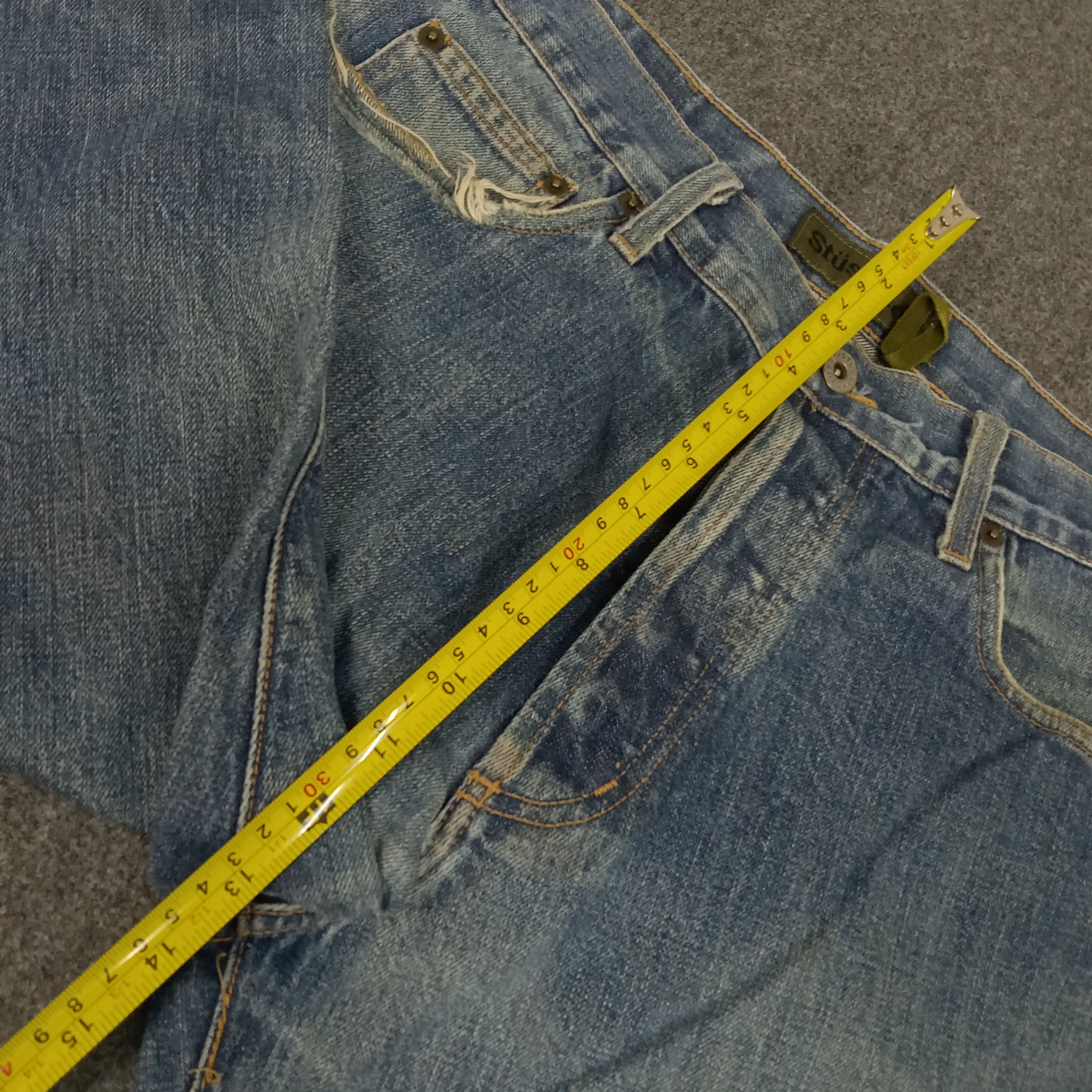 Stussy × Vintage Stussy Streetwear Short Denim Jeans Size US 33 - 5 Thumbnail
