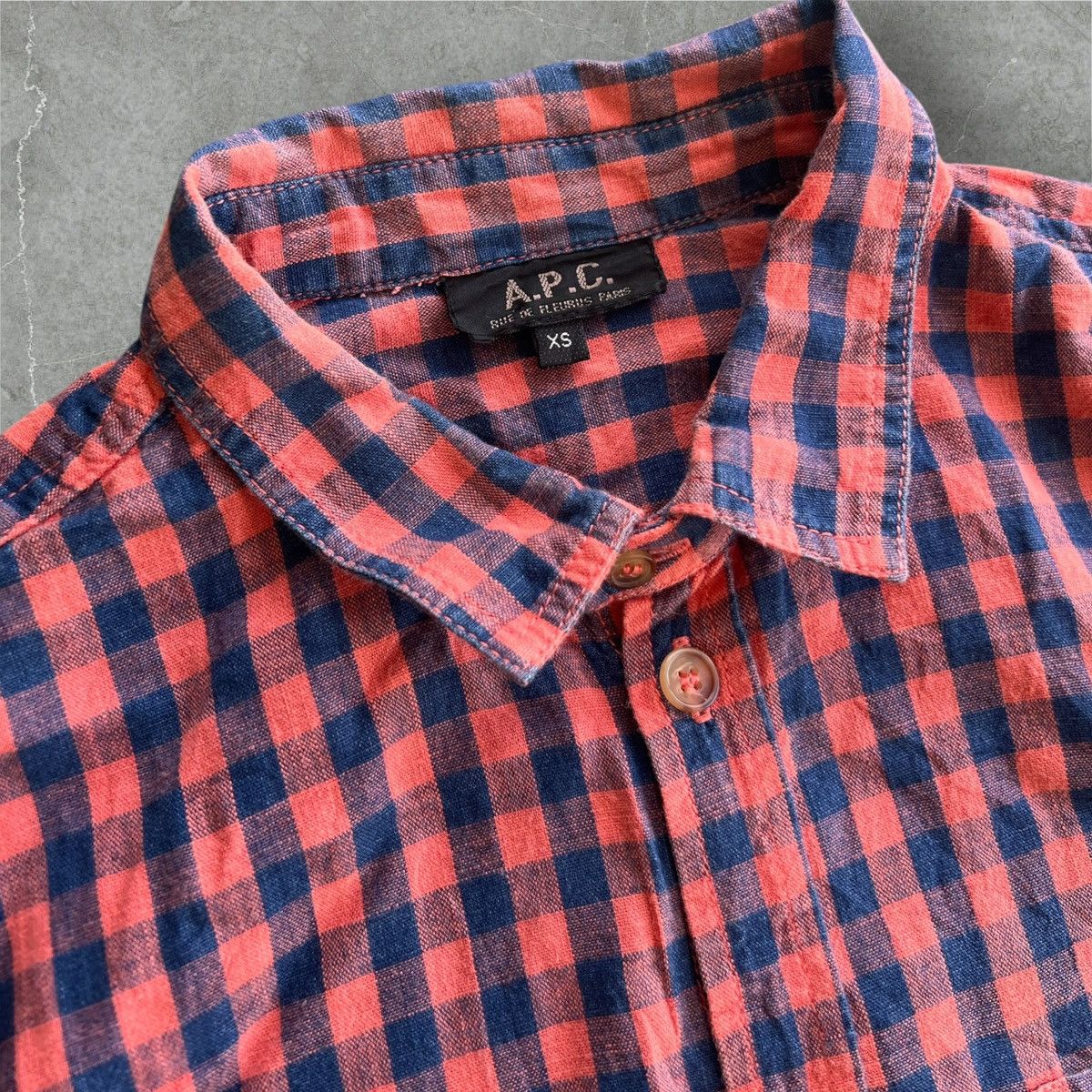 A.P.C. A.P.C. Button Down Plaid Oxford Long Sleeves Shirt Size US XS / EU 42 / 0 - 4 Thumbnail
